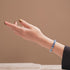 Blue Seaspray | .925 Sterling Silver | Firefly Glass Bracelet